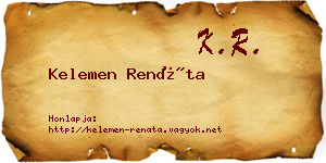 Kelemen Renáta névjegykártya